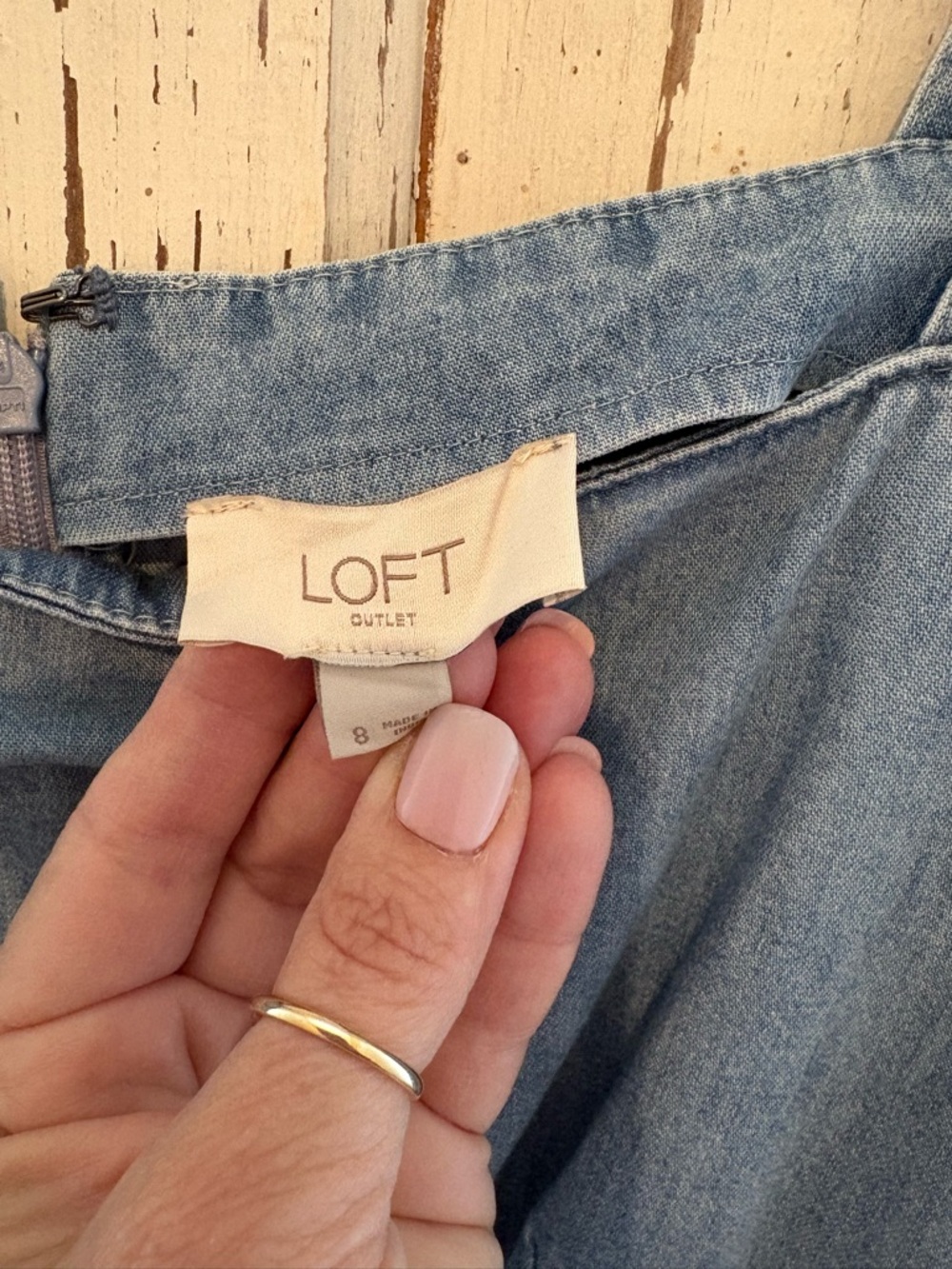 Loft Denim Square Neck Jumpsuit - Picture 4 of 4